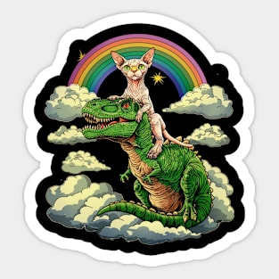 Cat Dinosaur Invasion Sticker